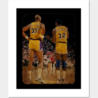 Kareem Abdul Jabbar and Magic Johnson Posters and Art